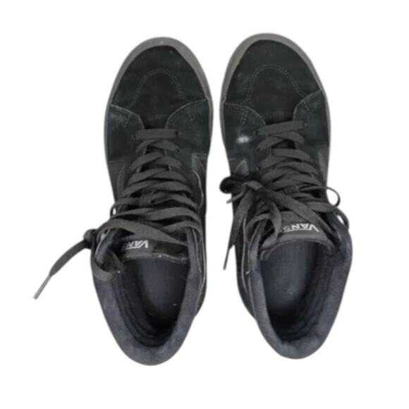 Vans Shoes Mens 7.5 Sneakers Sk8 Hi Skate Athletic Lifestyle Suede Black Casual - Picture 11 of 13